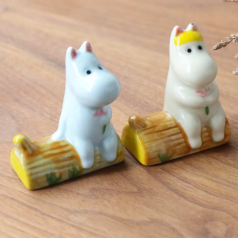 Case With Pencil Holder - Moomin Adorabili Statuette in Ceramica di