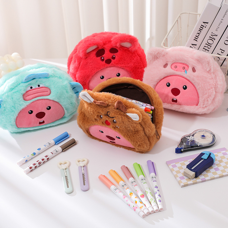 Case With Pencil Holder - Astuccio portapenne in peluche a forma