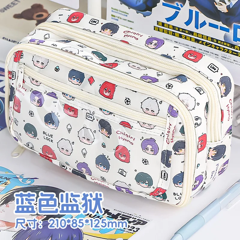 Case With Pencil Holder - Astuccio Itabag Anime Blue Lock, Portapenne