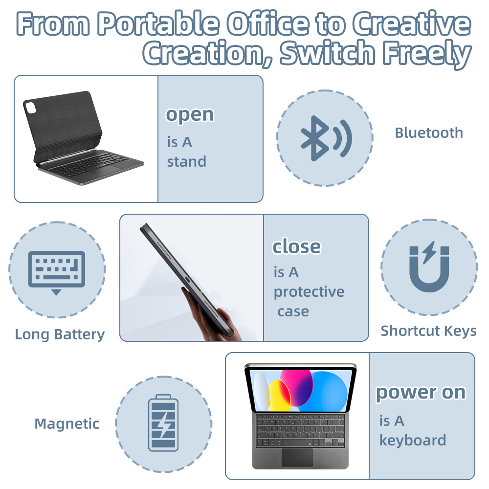 Magic Keyboard 2026 con Blueto - Tablet Accessories Keyboard recensione e prezzo