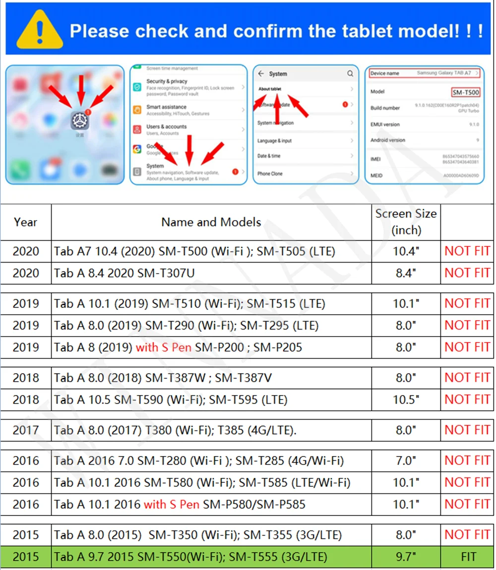 Per Samsung Galaxy Tab A 9.7 p - Vortex Tablet Accessories recensione e prezzo